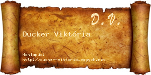 Ducker Viktória névjegykártya